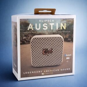 NIB Klipsch Austin Portable Bluetooth Speaker Cream